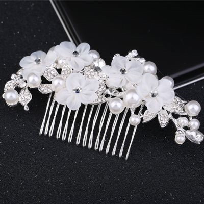 Flower Design Wedding Hair Combs - Click Image to Close